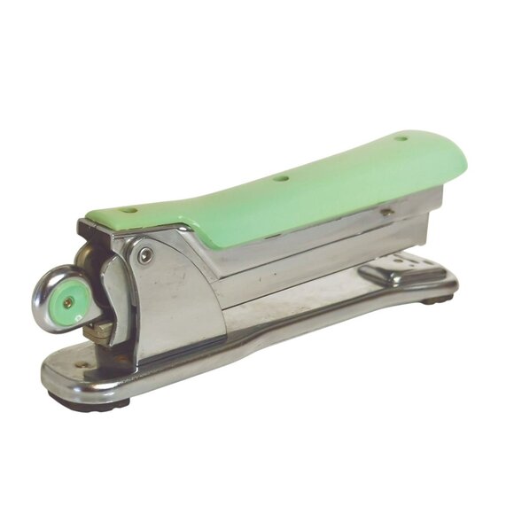 Ace Liner Model 502 Chrome & Mint Green Bakelite Vintage Stapler - Picture 3 of 7